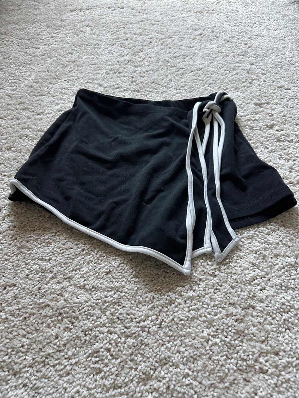 Forever 21 Black Skort with White Trim and Side Ties